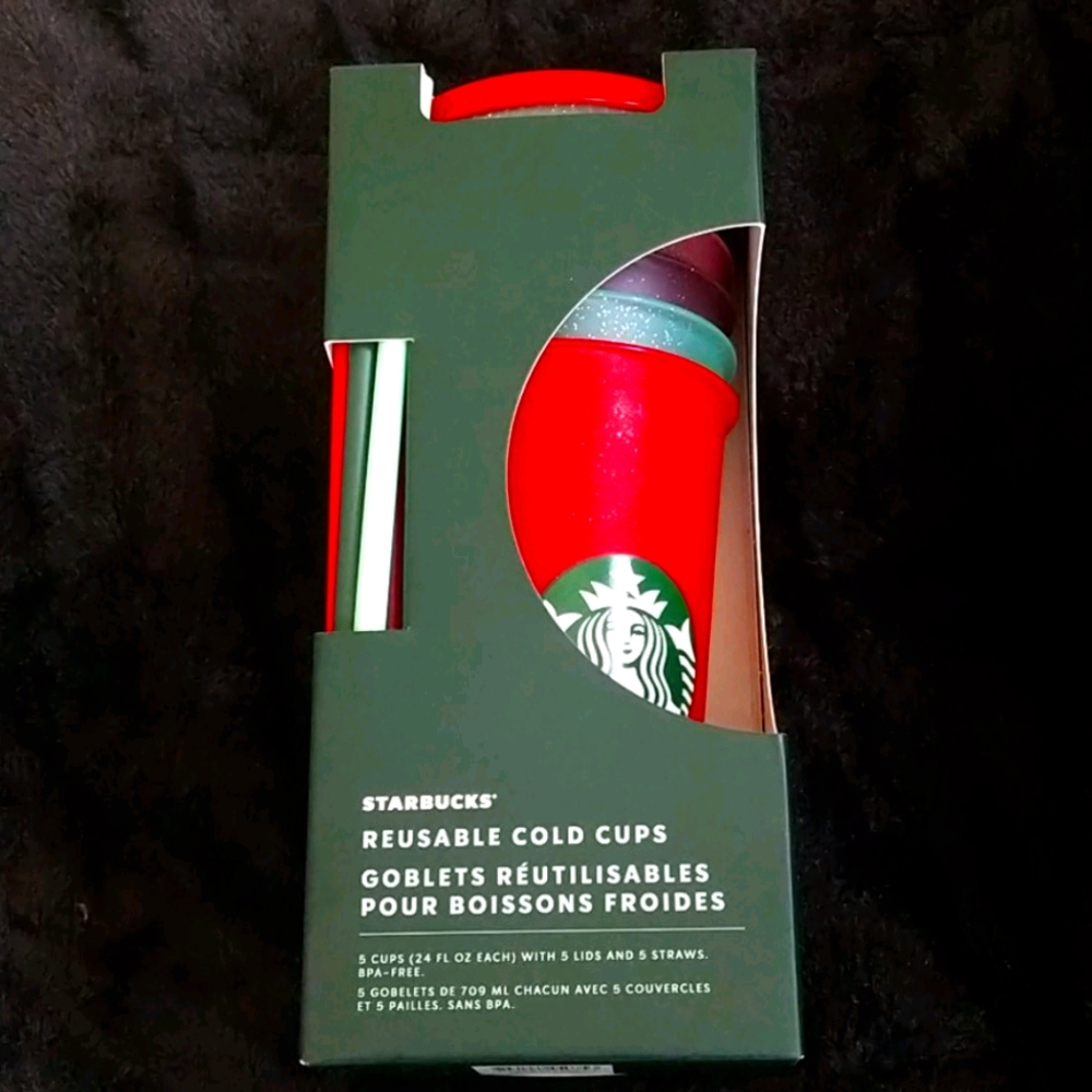 New 2020 Starbucks Glitter Reusable Cold Cups